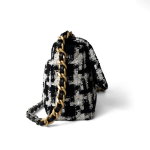20S Black / White Ribbon Tweed 19 Flap Mixed Hardware Small - Image 3