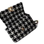 20S Black / White Ribbon Tweed 19 Flap Mixed Hardware Small - Image 14