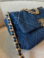 20S Blue Denim 19 Flap Quilted Small Mixed Hardware - Image 3