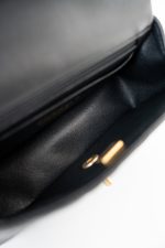 21A Black Lambskin Quilted Mini Top Handle Antique Gold Hardware - Image 8
