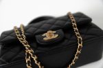 21A Black Lambskin Quilted Mini Top Handle Antique Gold Hardware - Image 11