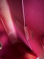 21A Burgundy Lambskin Quilted Classic Flap Medium LGHW - Image 13