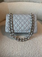 21A Grey Caviar Quilted Classic Flap Small LGHW - Image 3