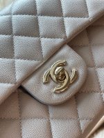 21A Grey Caviar Quilted Classic Flap Small LGHW - Image 7