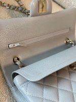 21A Grey Caviar Quilted Classic Flap Small LGHW - Image 10