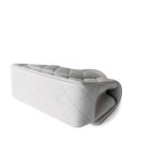 21A Grey Lambskin Quilted Mini Top Handle Antique Gold Hardware - Image 6