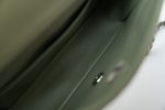 21B Military Green Lambskin Quilted Mini Rectangular Single Silver Hardware - Image 17