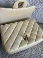21C Mini Square Yellow Lambskin Quilted Single Flap LGHW - Image 3