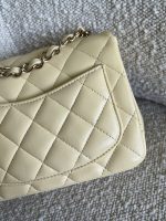 21C Mini Square Yellow Lambskin Quilted Single Flap LGHW - Image 5
