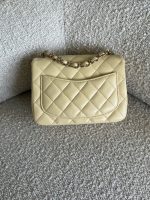 21C Mini Square Yellow Lambskin Quilted Single Flap LGHW - Image 6