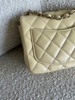 21C Mini Square Yellow Lambskin Quilted Single Flap LGHW - Image 7