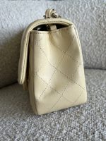 21C Mini Square Yellow Lambskin Quilted Single Flap LGHW - Image 8