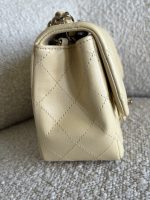 21C Mini Square Yellow Lambskin Quilted Single Flap LGHW - Image 9