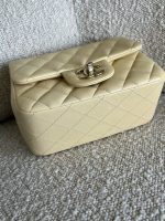 21C Mini Square Yellow Lambskin Quilted Single Flap LGHW - Image 10