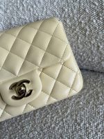 21C Mini Square Yellow Lambskin Quilted Single Flap LGHW - Image 13