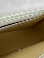 21C Mini Square Yellow Lambskin Quilted Single Flap LGHW - Image 15