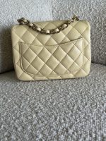 21C Mini Square Yellow Lambskin Quilted Single Flap LGHW - Image 4