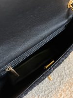 21K Black Symphony Tweed Single Flap Bag - Image 2