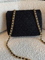 21K Black Symphony Tweed Single Flap Bag - Image 5