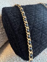 21K Black Symphony Tweed Single Flap Bag - Image 6