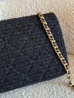 21K Black Symphony Tweed Single Flap Bag - Image 15