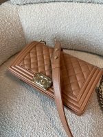 21K Caramel Caviar Quilted Old Medium Boy Bag LGHW - Image 2