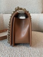 21K Caramel Caviar Quilted Old Medium Boy Bag LGHW - Image 3