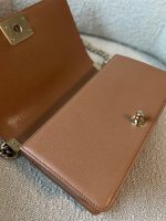 21K Caramel Caviar Quilted Old Medium Boy Bag LGHW - Image 9