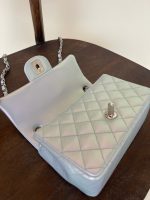 21K Iridescent Blue Calfskin Quilted Rectangular Mini SHW - Image 6