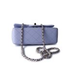21k Lavender/ Light Purple Lambskin Quilted Mini Top Handle Light Gold Hardware - Image 10