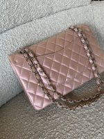 21K Medium Pink Iridescent Lambskin Quilted Classic Flap SHW - Image 8