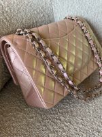 21K Medium Pink Iridescent Lambskin Quilted Classic Flap SHW - Image 14