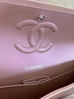 21K Medium Pink Iridescent Lambskin Quilted Classic Flap SHW - Image 19