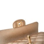 21P Gold Grained Lambskin Mini Rectangular Flap Light Gold Hardware - Image 3