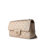 21P Gold Grained Lambskin Mini Rectangular Flap Light Gold Hardware - Image 16