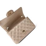 21P Gold Grained Lambskin Mini Rectangular Flap Light Gold Hardware - Image 2