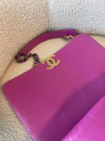 21P Magenta Lambskin Quilted 19 Flap Large Mixed Hardware - Image 11
