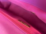 21P Magenta Lambskin Quilted 19 Flap Large Mixed Hardware - Image 13