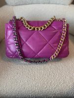 21P Magenta Lambskin Quilted 19 Flap Large Mixed Hardware - Image 6