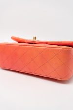 21P Mini Top Handle Orange Ombre Lambskin Quilted Aged Gold Hardware - Image 3