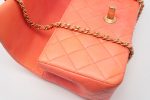 21P Mini Top Handle Orange Ombre Lambskin Quilted Aged Gold Hardware - Image 20