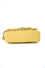 21P Yellow Caviar Quilted Classic Flap Small Light Gold Hardware - Image 2