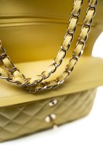 21P Yellow Caviar Quilted Classic Flap Small Light Gold Hardware - Image 7