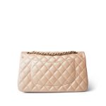 21S Pearly Beige Calfskin Quilted Classic Double Flap Light Gold Hardware - Image 5