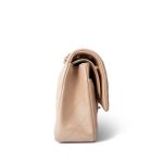 21S Pearly Beige Calfskin Quilted Classic Double Flap Light Gold Hardware - Image 12