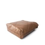 Dark Beige Calfskin Quilted Mini 22 Hobo Bag Antique Gold Hardware - Image 4