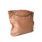 Caramel Calfskin Quilted 22 Hobo Bag Medium Antique Gold Hardware - Image 13