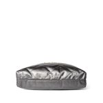 22A Metallic Dark Grey Medium 22 Calfskin Quilted Hobo Bag Antique Gold Hardware - Image 5