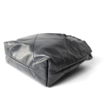 23B Dark Grey Calfskin Quilted Mini 22 Bag Antique Gold Hardware - Image 4