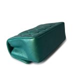 22A Iridescent Green Lambskin Quilted Mini Rectangular Single Flap Light Gold Hardware - Image 6